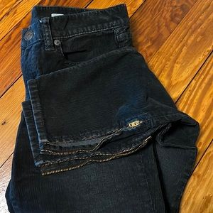 Corduroy crop jeggings